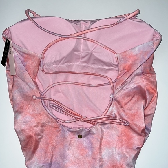 VS Swim Essential Scoop One-Piece Swimsuit tie dye pink size XL - Picture 6 of 8